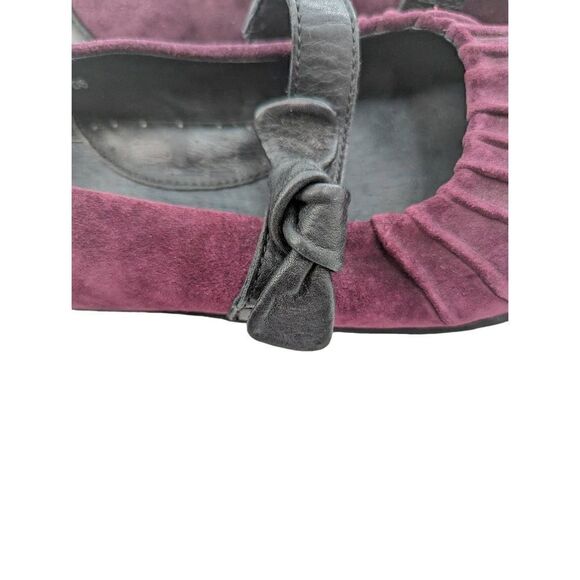 Born Women's Plum Purple Suede Gray Round Toe Ballet Flat Shoes Size 7 - Picture 7 of 12